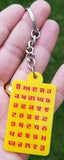 Sikh punjabi gurmukhi alphabet fatti key chain singh kaur khalsa  key ring kk8