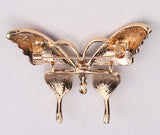 Vintage look gold plated stunning butterfly brooch suit coat broach pin jjj15