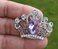 Crown brooch stunning vintage look silver plated stones royal design broach zy4p