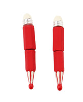 Red pencil ear studs celebrity fashion pin pair stunning hot hollywood look k10