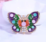 Vintage look gold plated stunning butterfly brooch suit coat broach pin jjj14