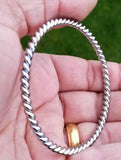 Twisted rope bangle steel sikh singh kaur khalsa kara punjabi kada bracelet h14