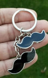 Sikh punjabi moustache singh kaur khalsa stainless steel key chain key ring pp2