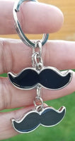 Sikh punjabi moustache singh kaur khalsa stainless steel key chain key ring pp2