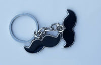 Sikh punjabi moustache singh kaur khalsa stainless steel key chain key ring pp2