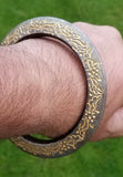 Sikh kara sarbloh floral engraved bangle singh kaur khalsa pure iron kada v9