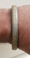 Sikh kara sarbloh floral engraved bangle singh kaur khalsa pure iron kada v12