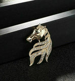 Stunning vintage look gold plated retro horse celebrity brooch broach pin mk3