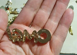 Valentine omg brooch vintage look celebrity broach gold silver plated pin ggg84