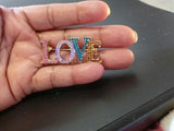 Valentine love brooch vintage look celebrity broach gold silver plated pin ggg83