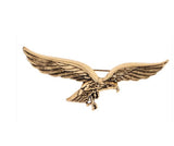 Flying eagle brooch vintage look silver gold plated suit coat broach collar pin