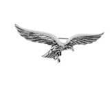 Flying eagle brooch vintage look silver gold plated suit coat broach collar pin