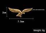 Flying eagle brooch vintage look silver gold plated suit coat broach collar pin