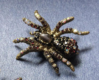 Spider brooch gold silver plated high end stones celebrity design broach pin gg