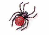 Vintage look gold plated red spider brooch suit coat broach cake pin collar z22