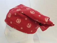 Sikh punjabi singh kaur maroon khalsa khandas bandana head wrap gear rumal za3