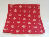 Sikh punjabi singh kaur maroon khalsa khandas bandana head wrap gear rumal za3