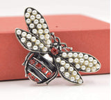 Honey bee brooch gold silver plated stunning diamonte celebrity queen pin u14