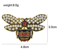 Honey bee brooch gold silver plated stunning diamonte celebrity queen pin u14