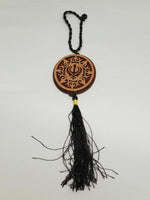 Punjabi sikh wooden khanda stunning pendant evil protection car hanger brown qqa