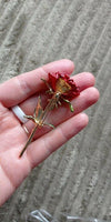 Valentine rose love brooch retro vintage look gold plated labour design pin gg25