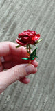 Valentine rose love brooch retro vintage look gold plated labour design pin gg25