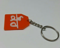 Sikh religion kaur punjabi surname acrylic orange key ring punjabi key chain e