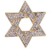 Israel star brooch gold silver plated jewish broach celebrity queen pin s12 jew