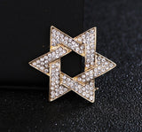 Israel star brooch gold silver plated jewish broach celebrity queen pin s12 jew