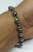 Chrome plated steel meditation praying beads talisman sikh simarna bracelet f4