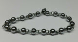 Chrome plated steel meditation praying beads talisman sikh simarna bracelet f4