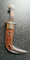 Stunning stainless steel sikh brown siri sahib brilliant taksali - singh gift b