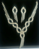 Elegant and stylish bollywood silver plated stunning diamante knotted necklace l