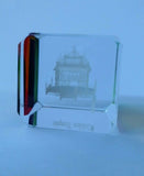 Sikh golden temple amritsar 3d laser etched 1.7” crystal multi colour glass cube