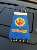 Singh kaur sikh punjabi gurbani khalsa khanda ek onkar car rear mirror hanger ae