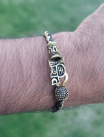 Shiv trishul bracelet kara hindu good luck kada evil eye protection bangle cc10