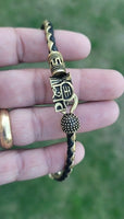 Shiv trishul bracelet kara hindu good luck kada evil eye protection bangle cc10