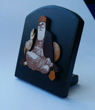 Sikh guru nanak dev ji wood carved photo portrait sikh desktop stand a1