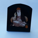 Sikh guru nanak dev ji wood carved photo portrait sikh desktop stand a1