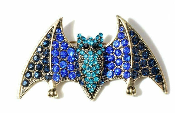 Stunning vintage look gold plated retro fly bat celebrity brooch broach pin f12