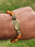 Rudraksh mala natural beads evil eye protection lucky lord mahadev bracelet cc24