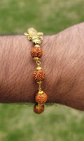 Rudraksh mala natural beads evil eye protection lucky lord mahadev bracelet cc24