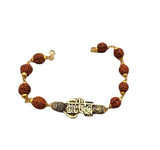 Rudraksh mala natural beads evil eye protection lucky lord mahadev bracelet cc24