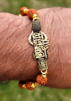 Rudraksh mala natural beads evil eye protection lucky lord mahadev bracelet cc24