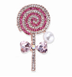 Lollipop brooch vintage look rose gold plated celebrity broach queen pin u10 new