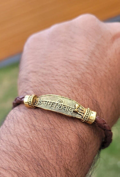 Om namo shiva bracelet kara hindu good luck kada evil eye protection bangle cc14