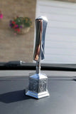 Sikh singh kaur car dashboard mantle piece 3d stainless steel large khanda stand