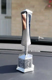 Sikh singh kaur car dashboard mantle piece 3d stainless steel large khanda stand