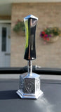 Sikh singh kaur car dashboard mantle piece 3d stainless steel large khanda stand