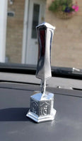 Sikh singh kaur car dashboard mantle piece 3d stainless steel large khanda stand